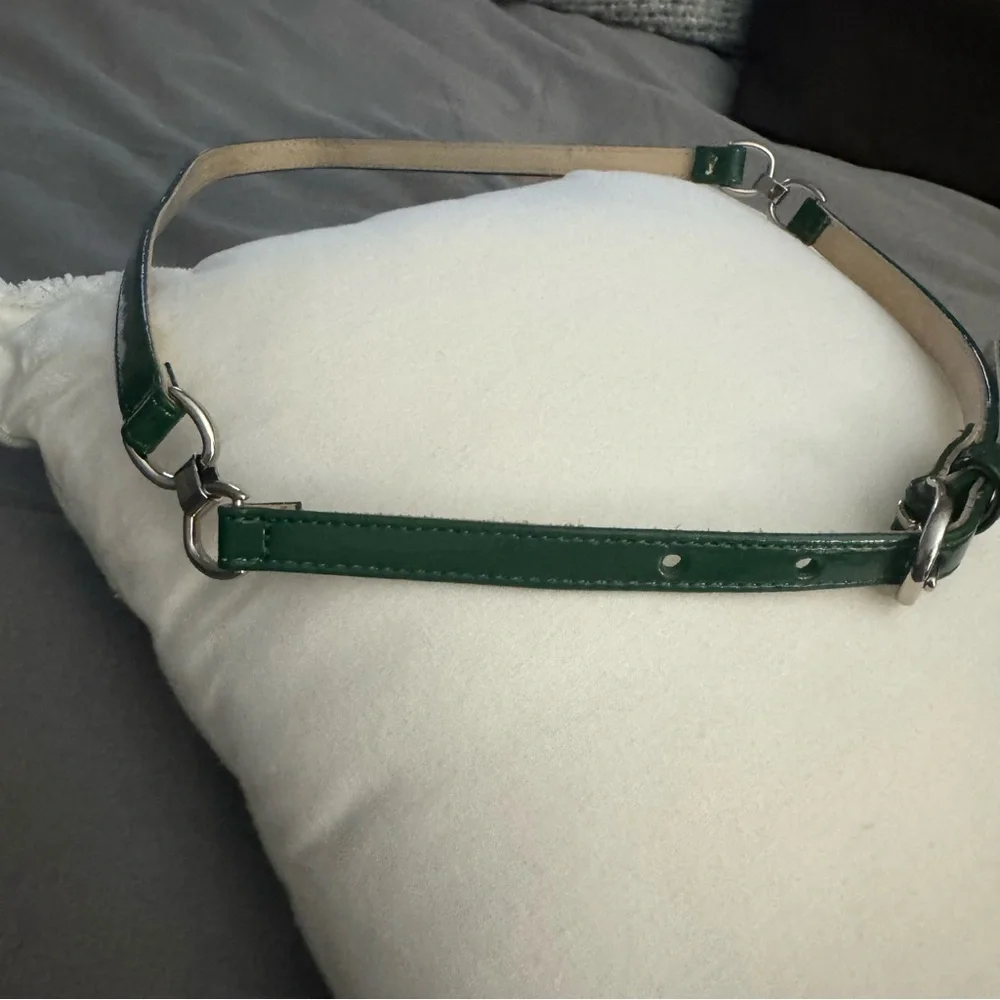 Talbots Green Genuine Patent Leather Belt S
